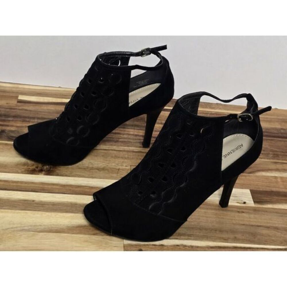 Adrienne‎ Vittadini Grins Black Suede Ankle Boots Size 6
